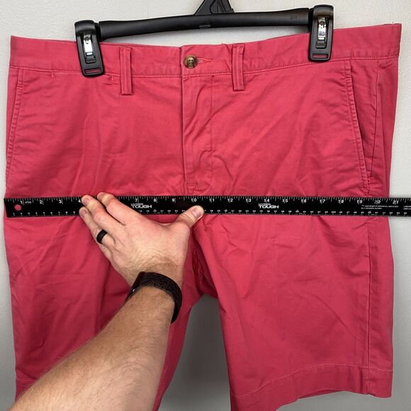 Polo Ralph Lauren Shorts Men 34 Red Khaki‎ Chino Solid Stretch Classic Fit EUC - Picture 8 of 12